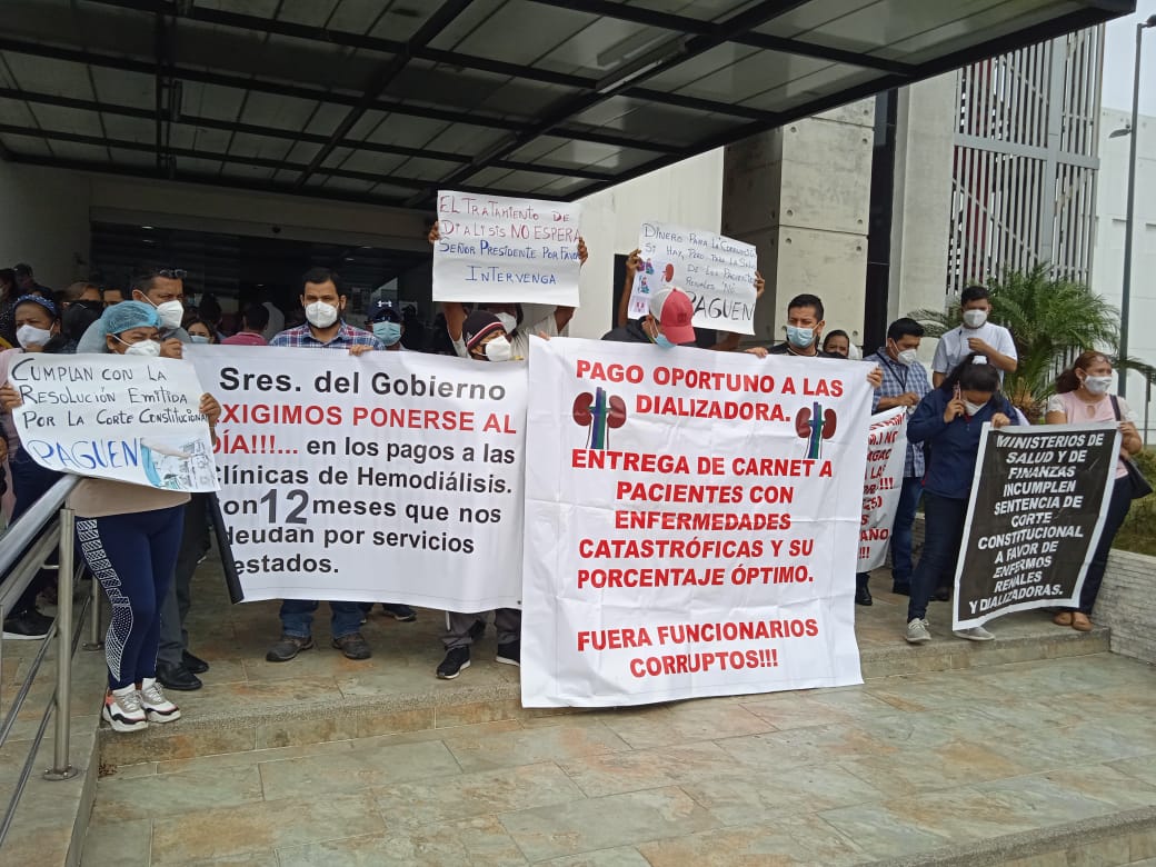 Protesta de pacientes renales