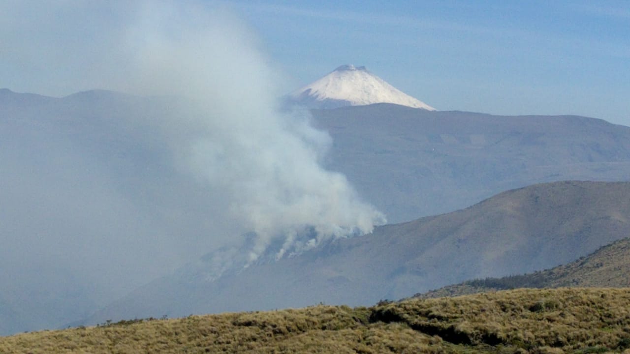 Incendio en Llanganates