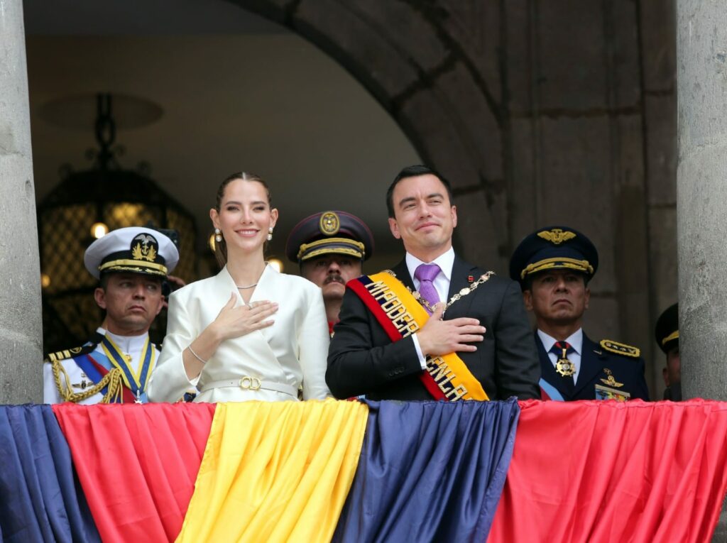 Daniel Noboa y Lavinia Valvonesi