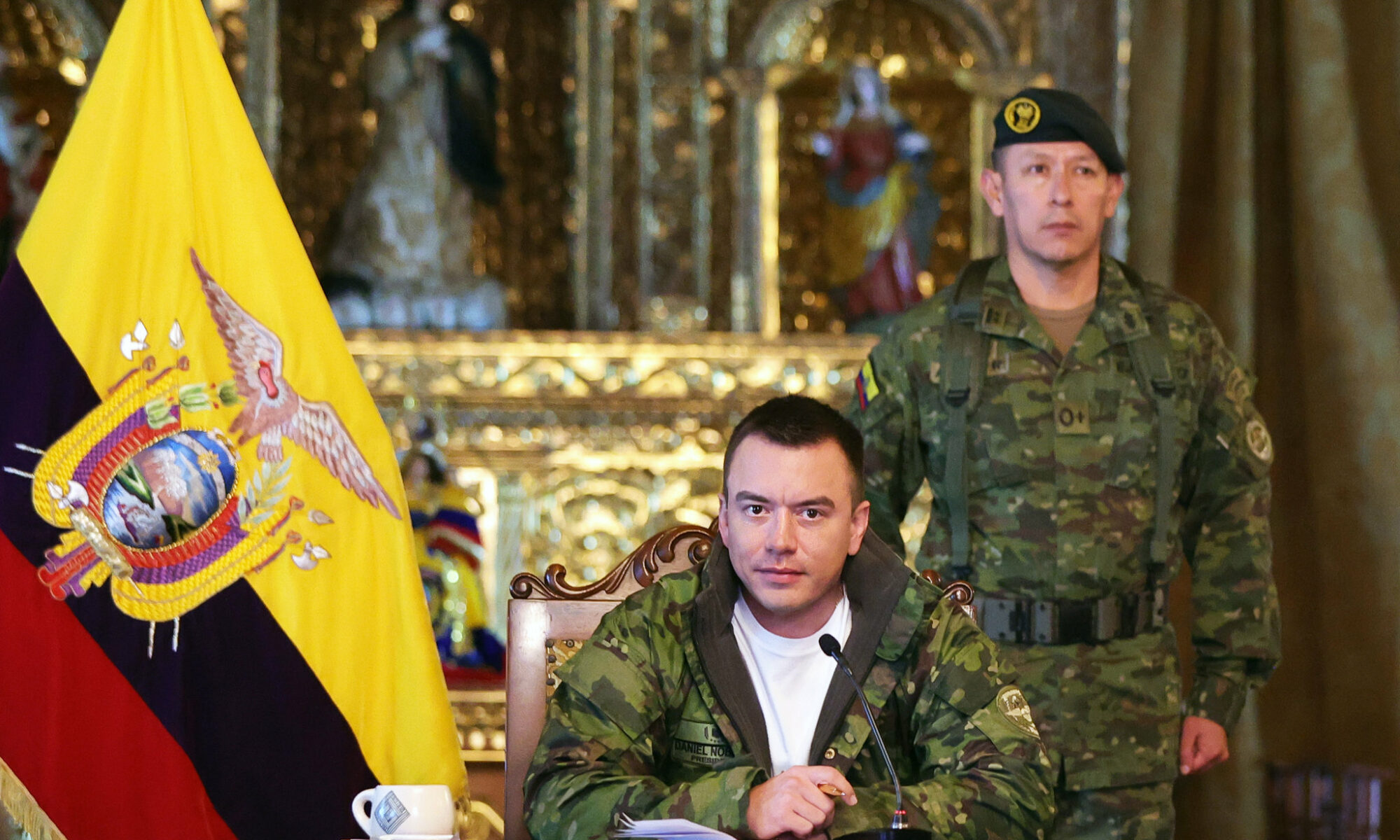 Daniel Noboa con el gabinete de seguridad