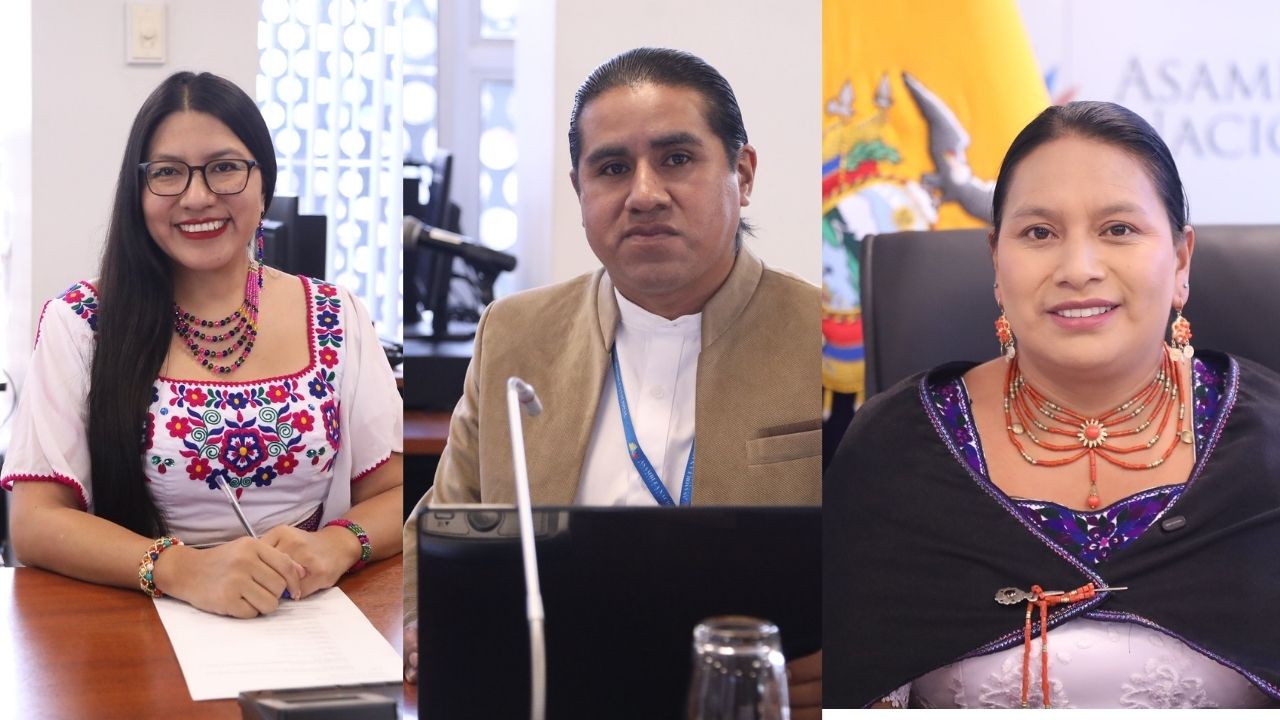 Carmen Tiupul, Manuel Choro, y Cecilia Baltazar